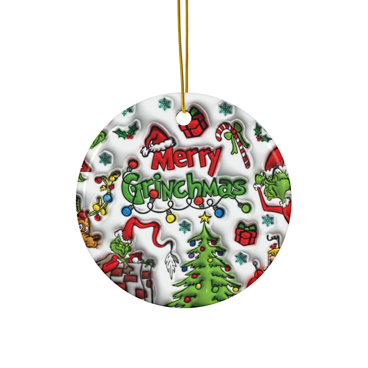 Christmas Sublimation Ornament 4-Pack – Festive Double-Sided Designs, Durable MDF Material