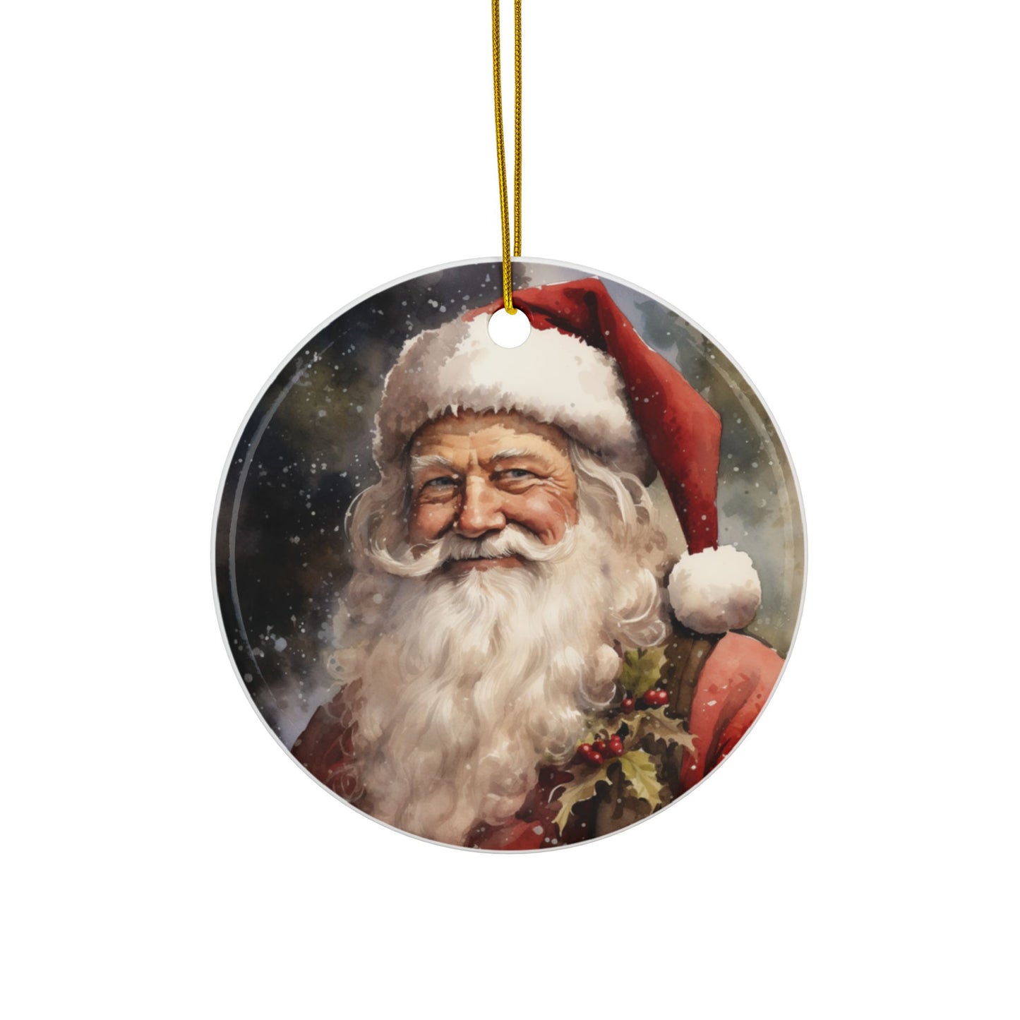 Rustic Country Christmas Sublimation Ornament 4-Pack – Santa, Barn, Snowman & Cowboy Boots, Double-Sided MDF