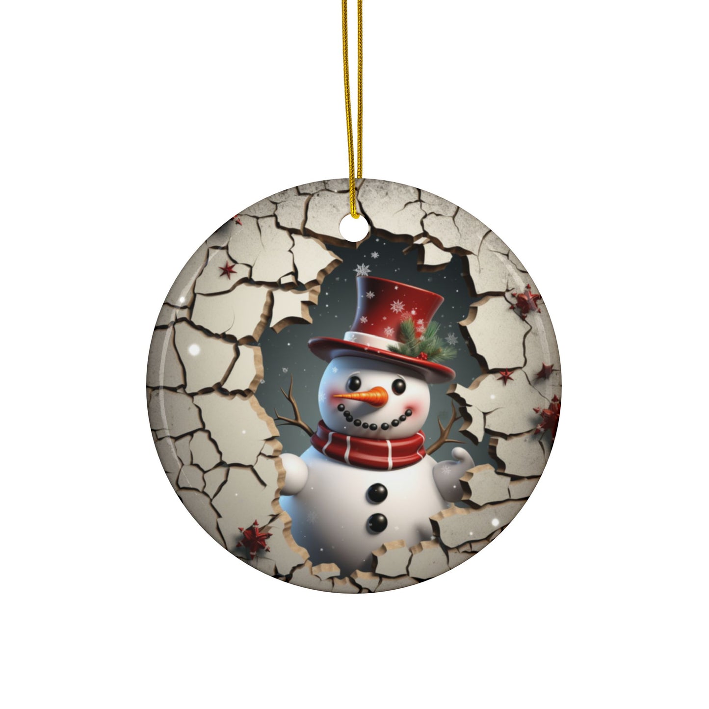 3D Christmas Sublimation Ornament 4-Pack – Santa, Snowman, Gingerbread, and Elves, Double-Sided MDF