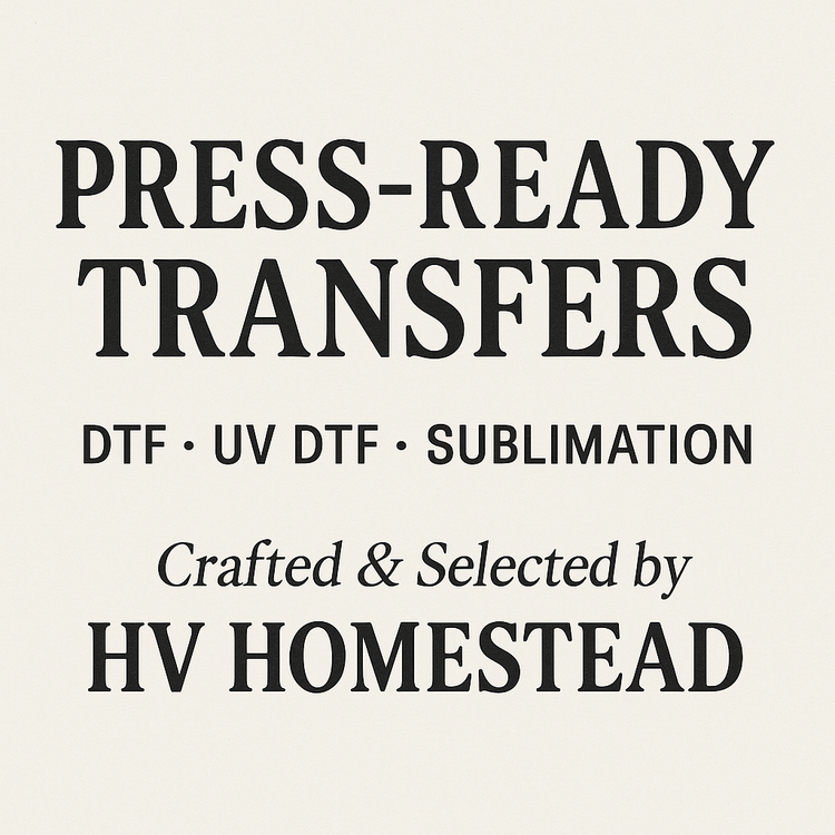 Press-Ready Transfers – DTF, UV DTF & Sublimation