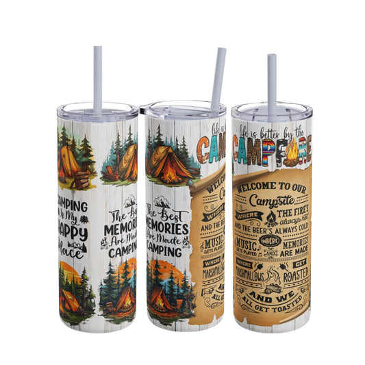 Camping Memories" 20 OZ Stainless Steel Tumbler