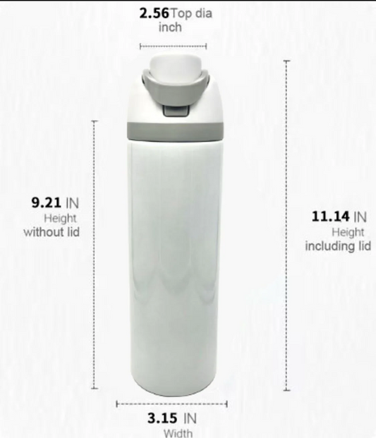 Custom 24 Oz Owala-Style Water Bottle (BMP)