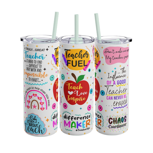 Teacher Fuel" 20 OZ Stainless Steel Tumbler