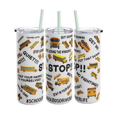 20 OZ 'School Bus Commandments'  Tumbler