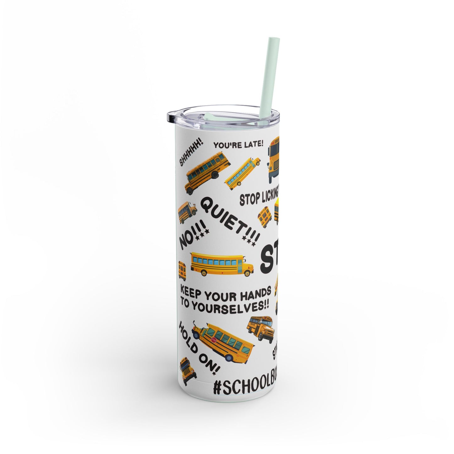 School Bus Commandments" 20 OZ Stainless Steel Tumbler