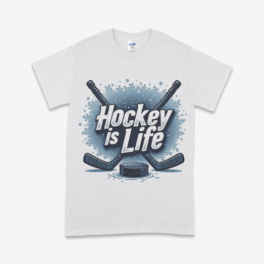 Hockey is Life T-Shirt – Classic Ice Hockey Fan Tee