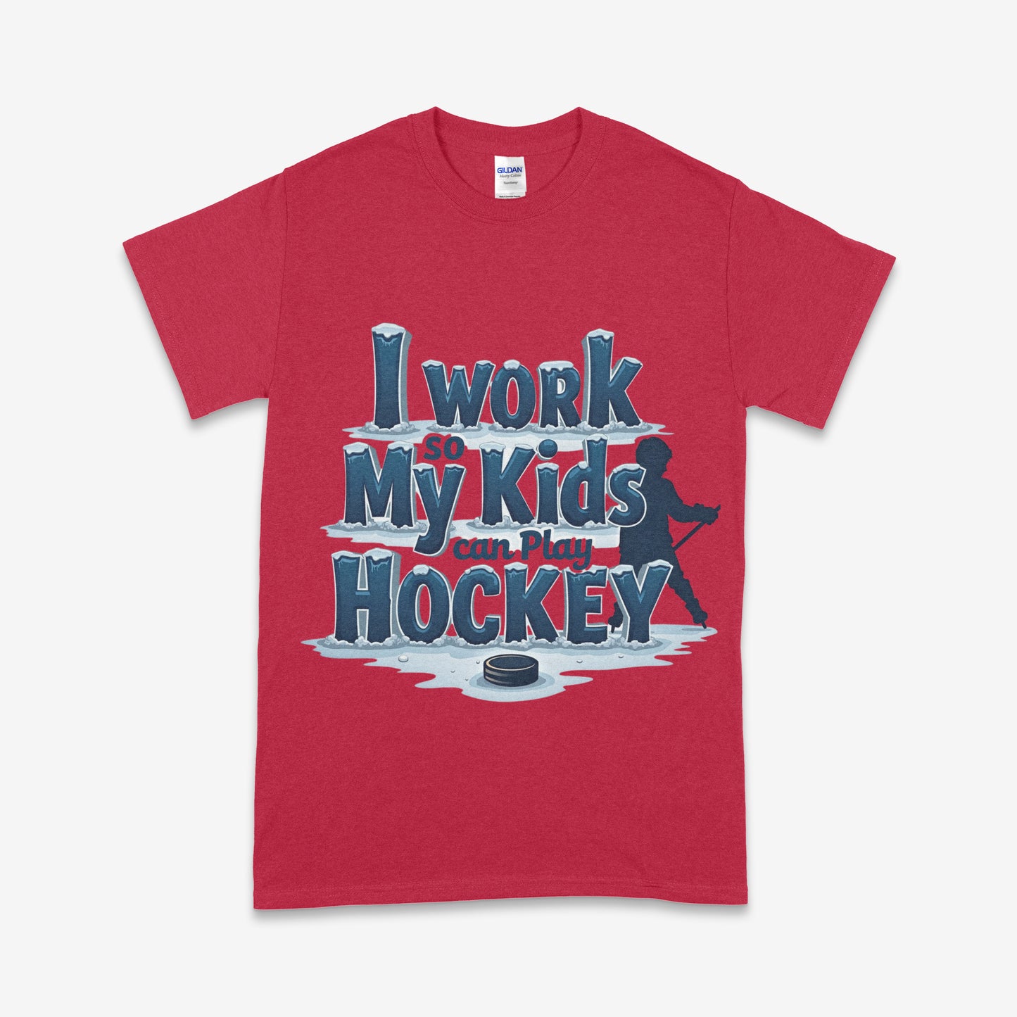 I Work So My Kids Can Play Hockey T-Shirt – Funny Hockey Parent Tee