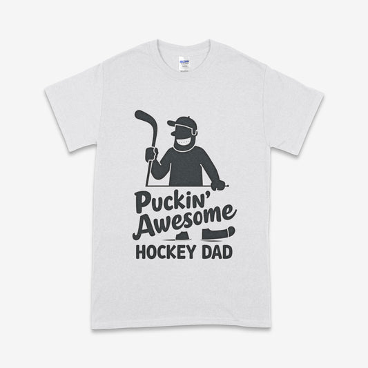 'Puckin Awesome Hockey Dad' T-Shirt