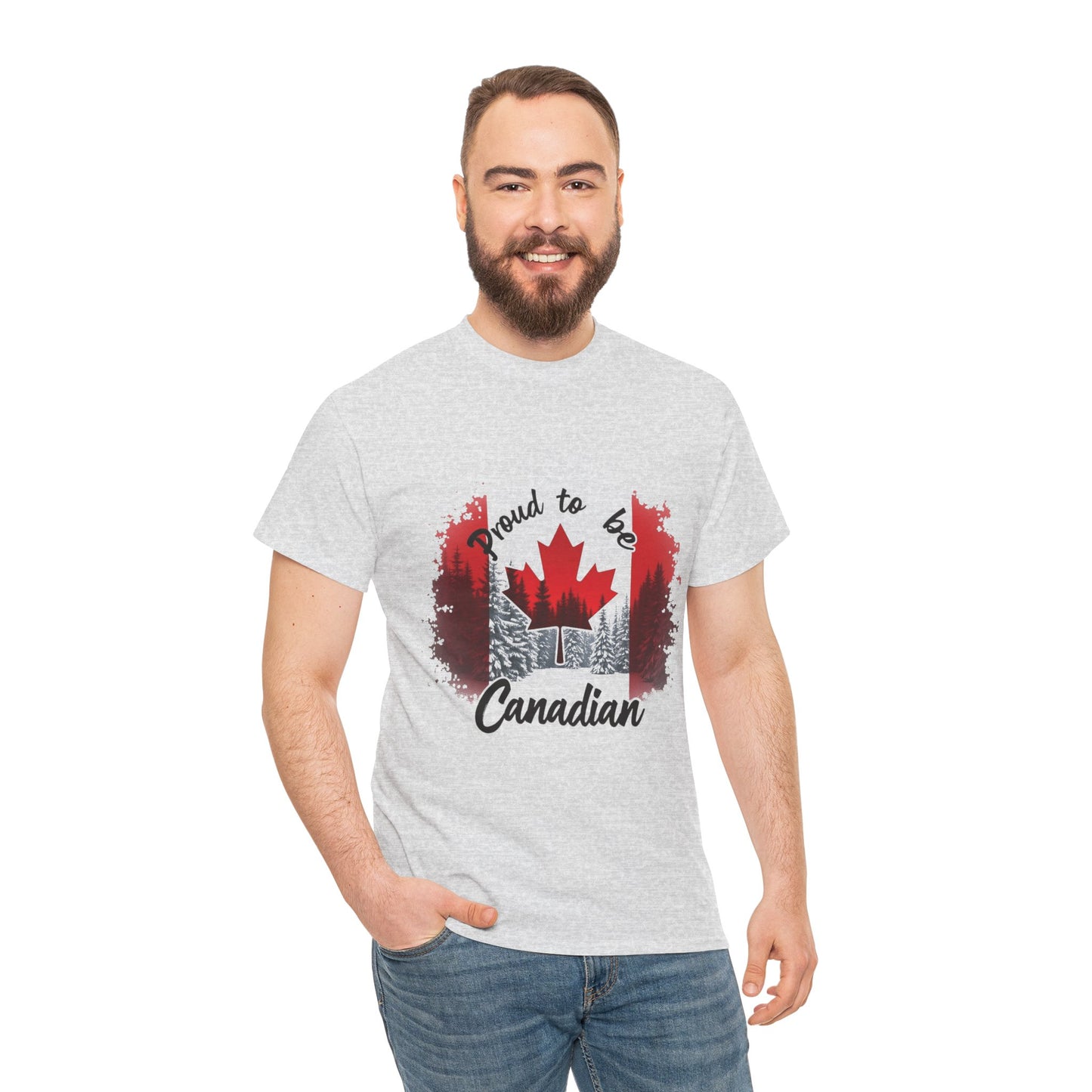Proud to be Canadian T-Shirt – Bold Maple Leaf Design