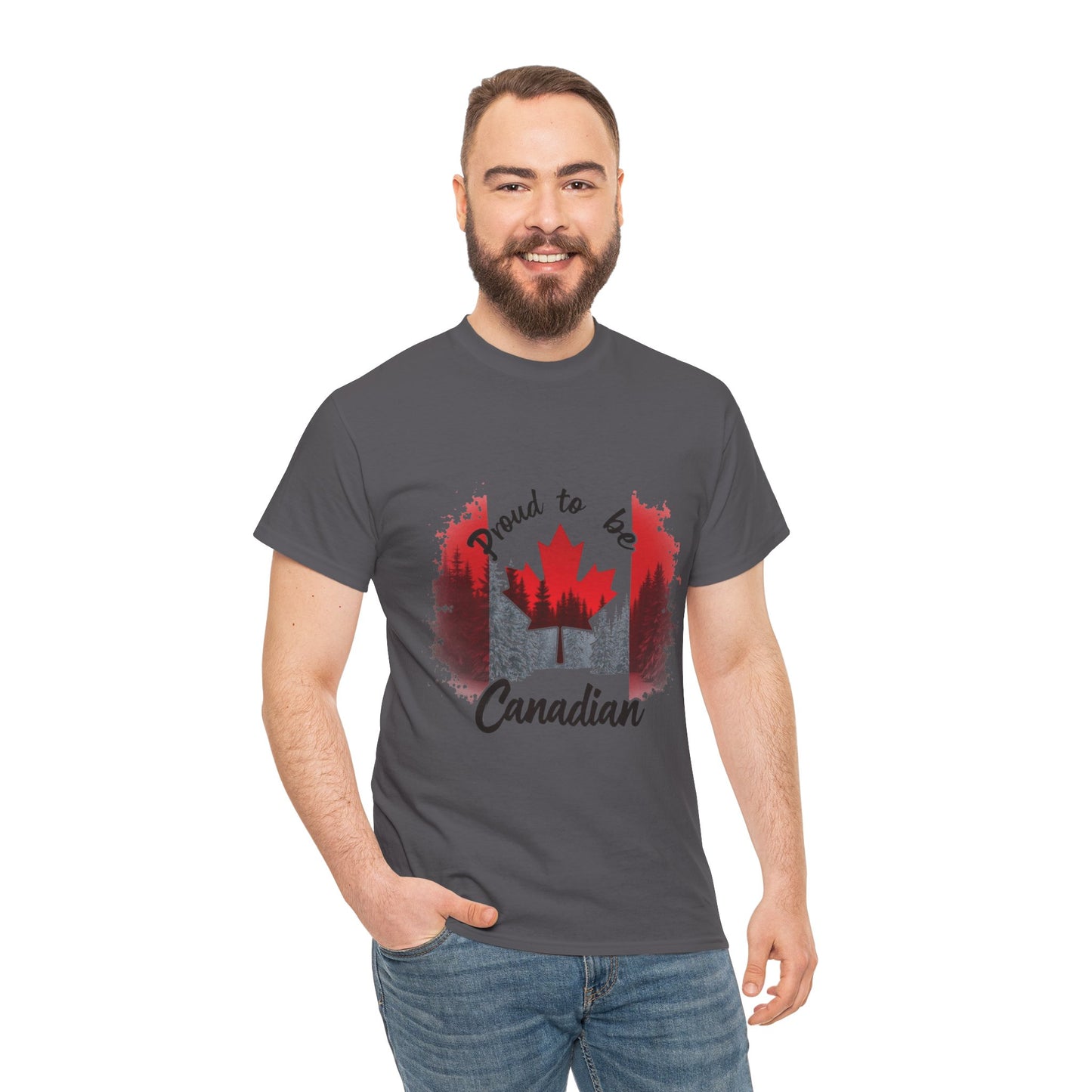 Proud to be Canadian T-Shirt – Bold Maple Leaf Design