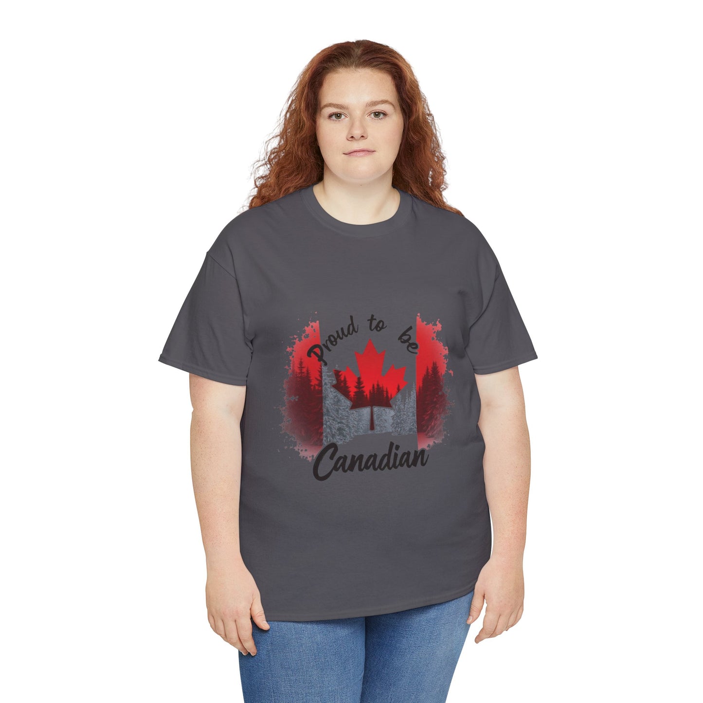 Proud to be Canadian T-Shirt – Bold Maple Leaf Design