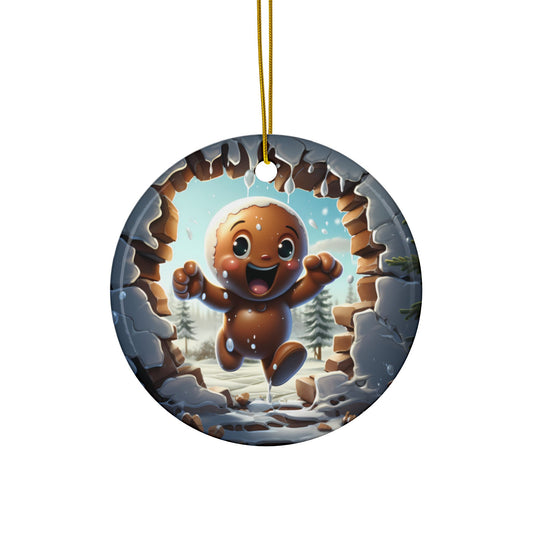3D Christmas Sublimation Ornament 4-Pack – Gingerbread, Reindeer, Teddy Bear & Squirrel, Double-Sided MDF