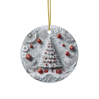 Christmas  Ornament Set ''Wreath, Tree, Stocking, and Reindeer',